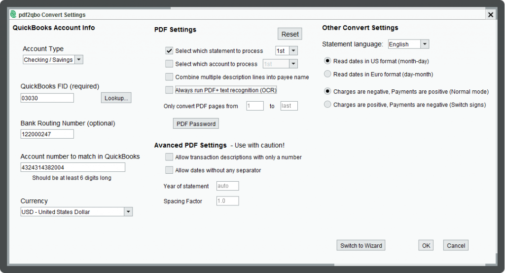 convert pdf to qbo free