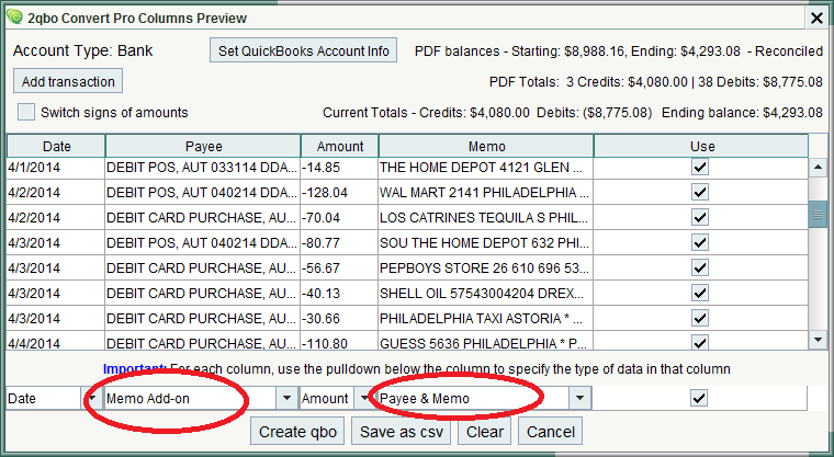 Select Preview Columns