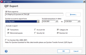 help convert quicken mac to windows