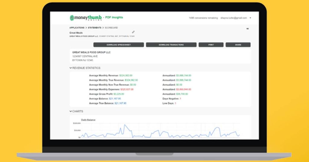 Bank Statement Conversion for Financial Lenders